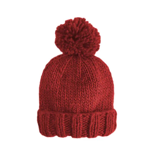 Classic Pom Hat | Red | The Blueberry Hill