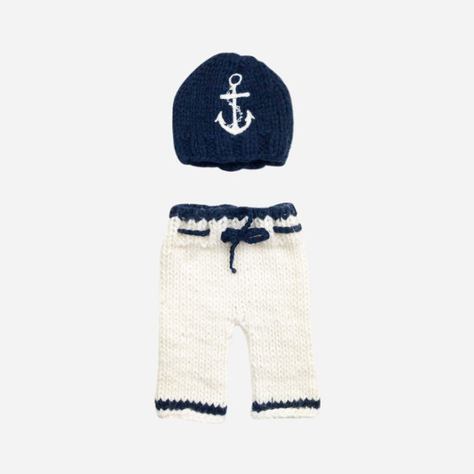 Hudson Anchor Newborn Knit Set | The Blueberry Hill