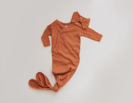 Terra Cotta Knotted Gown