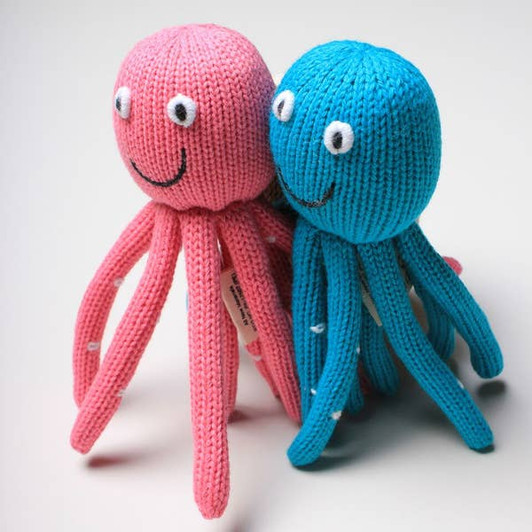  Organic Ocotopus Baby Toys | Newborn Rattles | Estella