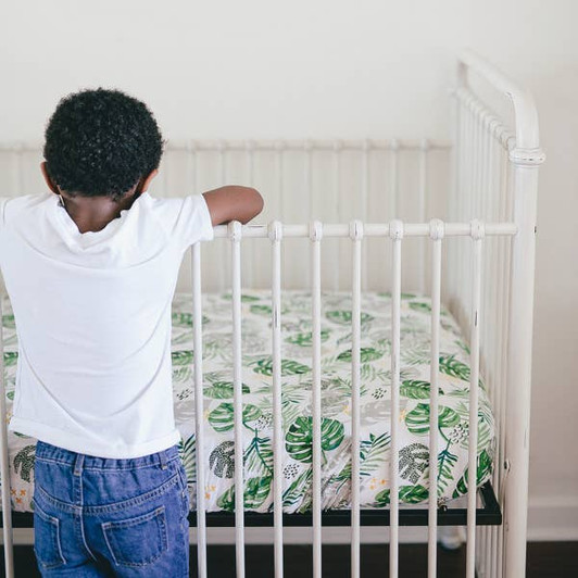 Rainforest Muslin Crib Sheet | Bebe Au Lait