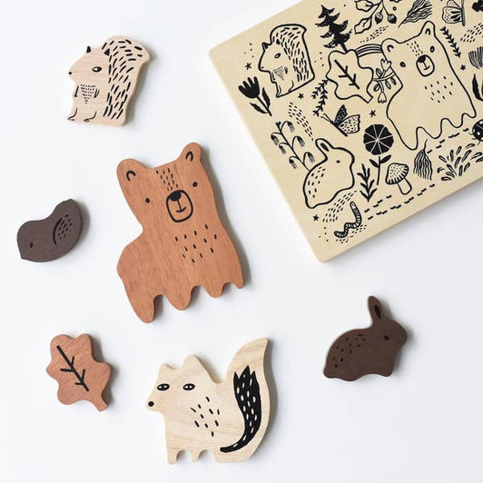 Wooden Tray Puzzle | Woodland Animals | Wee Gallery
