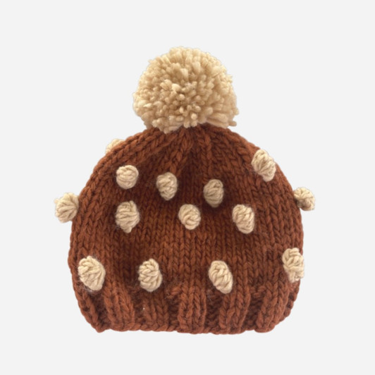 Popcorn Knit Hat | Cinnamon Latte | The Blueberry Hill