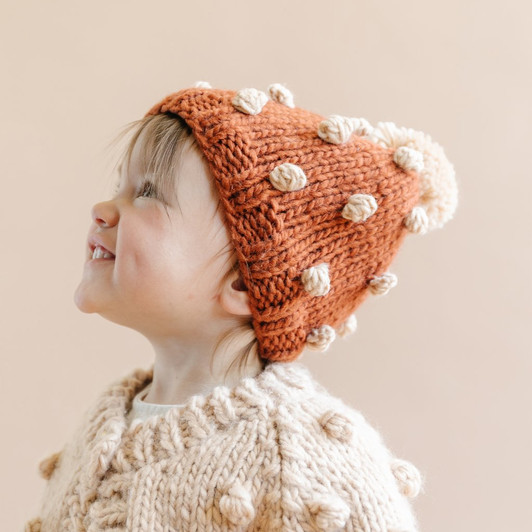 Popcorn Knit Hat | Cinnamon Latte | The Blueberry Hill