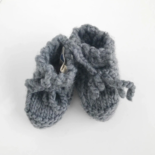 Booties with Pom | Zinc | The Blueberry Hill