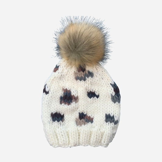 Hannah Leopard with Fur Pom Pom | The Blueberry Hill  