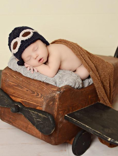 Wilbur Aviator with Goggles Knit Hat | Navy | The Blueberry Hill