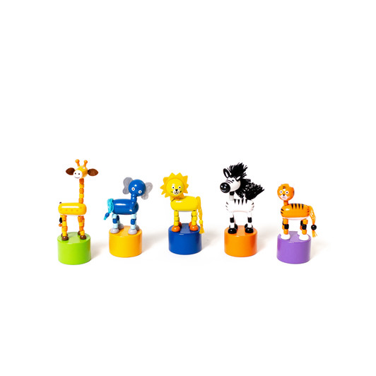 Safari Push Puppets | Set of 5 | Jack Rabbit Creations