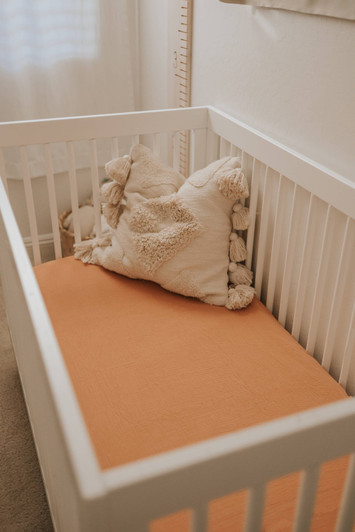 Chestnut Gauze Solid Crib Sheet | Brixton Phoenix