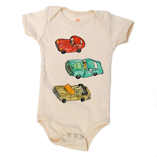 Natural Organic Onesie | Cars | orangeheat