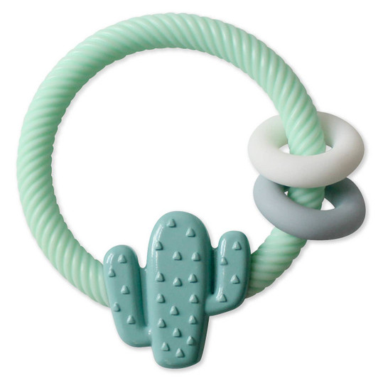Ritzy Rattle with Teething Rings | Cactus | Itzy Ritzy