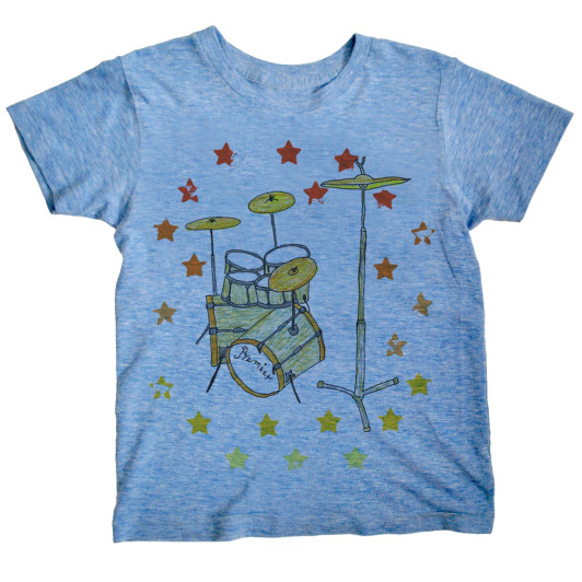 Drums T-Shirt | Blue | orangeheat