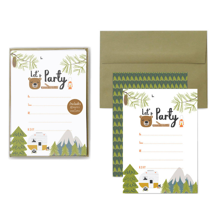  Little Camper Birthday Party Invitations | Lucy Darling