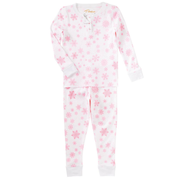 Pink Snowflakes Pajamas | Petidoux