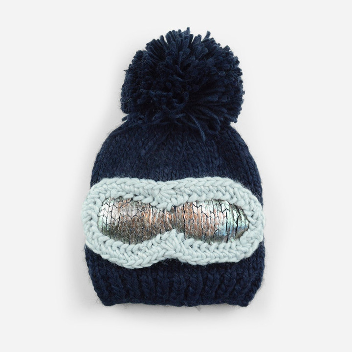  Ski Goggles Beanie | Navy | The Blueberry Hill