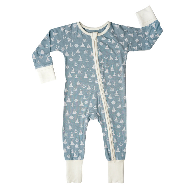 Anchor's Away Baby Convertible Footie Pajama | Emerson and Friends