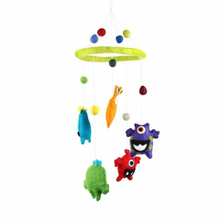 Monsters Felt Nursery Mobile | Global Crafts