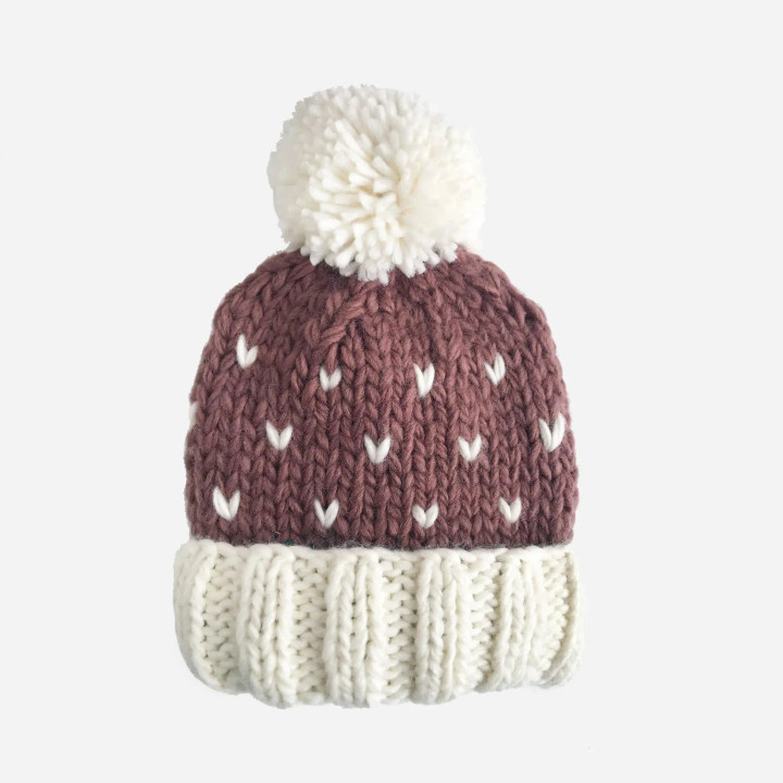 Shiloh Pom Hat | Mauve | The Blueberry Hill