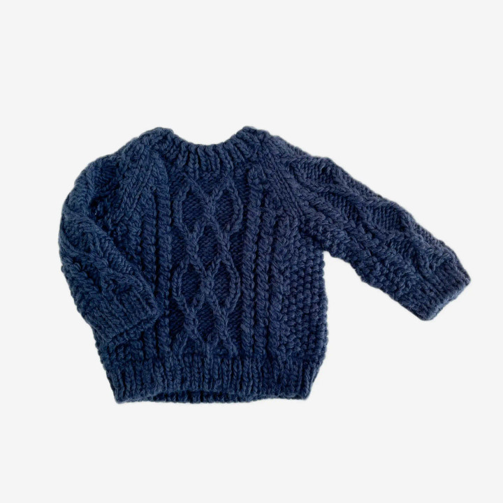  Fisherman Sweater | Navy | The Blueberry Hill