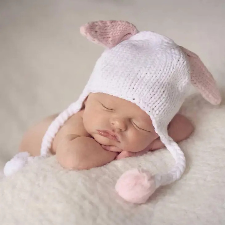 Hugbunny Pink Beanie Hat for Babies, Toddlers & Kids | Huggalugs