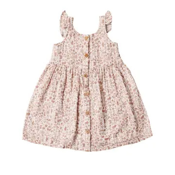 Muslin Shoulder Strap Dress - Garden