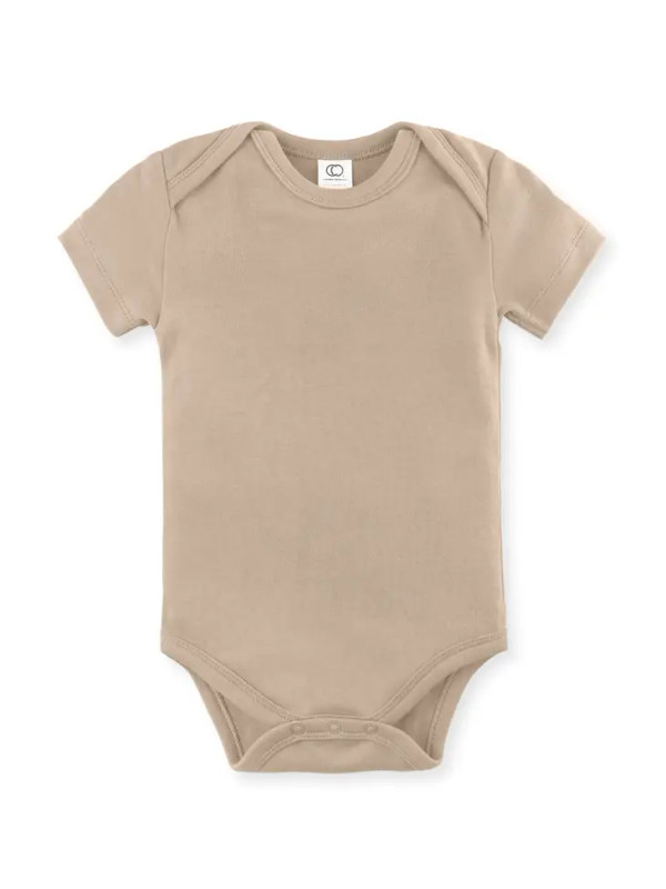 Short Sleeve Bodysuit | Clay | Colored Organics