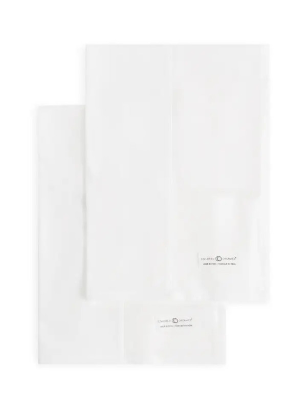 2-Pack Burp Cloths | White | Colored Organics