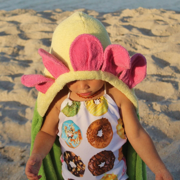 Flower Hooded Towel | Yikes Twins
