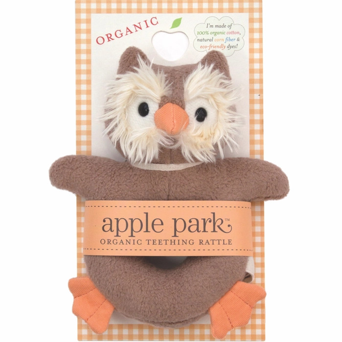Soft Teething Rattle | Owl | Apple Park