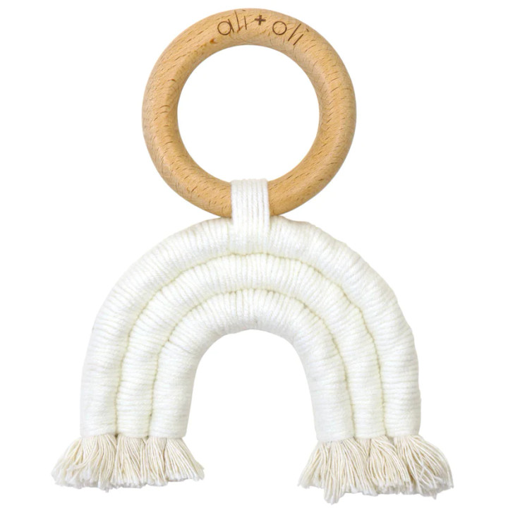 Mini-Macramé Rainbow Teething Toy for Baby | Raw | Ali Oli