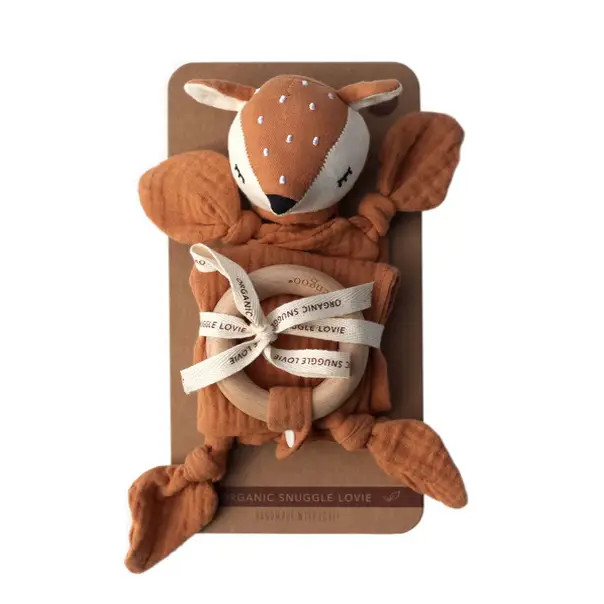 Organic Fawn Security Lovie Blanket | Cheengo