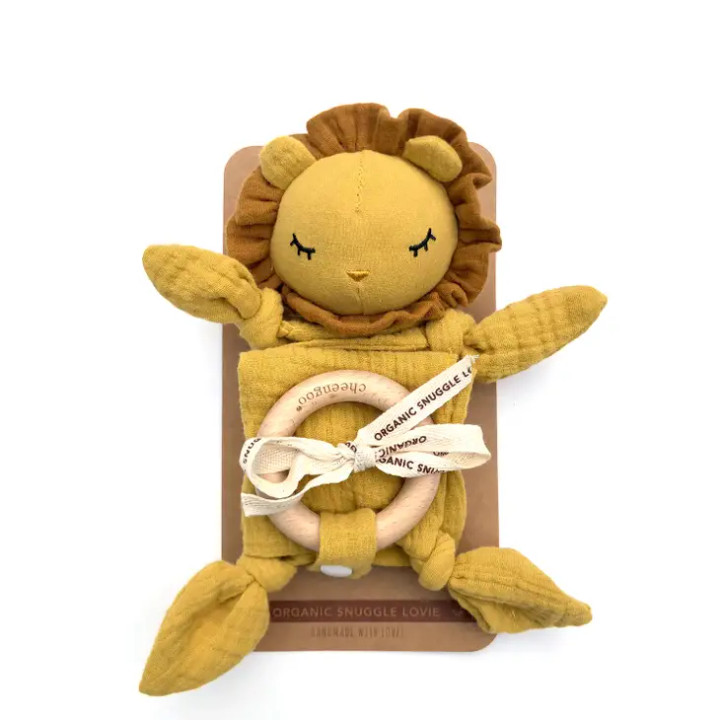 Organic Lion Security Lovie Blanket | Cheengo