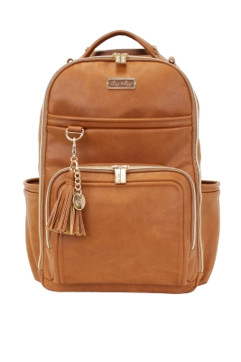 Boss Plus | Large Diaper Bag Backpack | Cognac | Itzy Ritzy