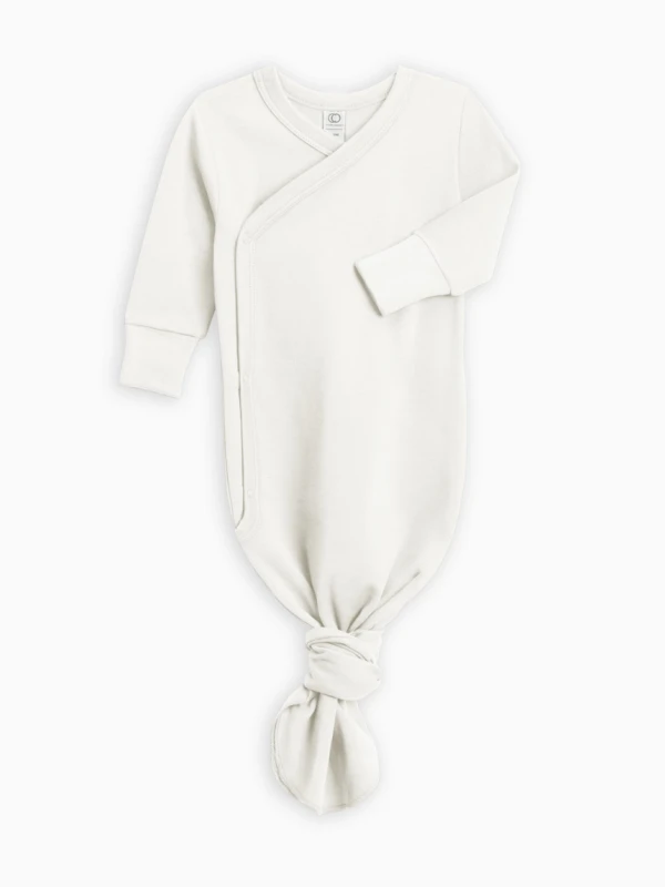 Colored Organics Indy Kimono Gown in Coconut White