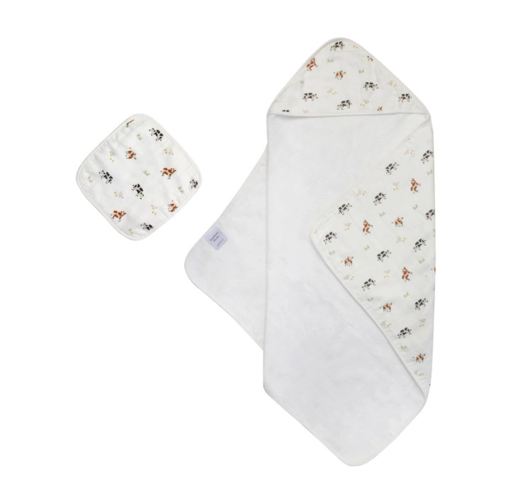  Cow Hooded Towel Set | Bamboo Little