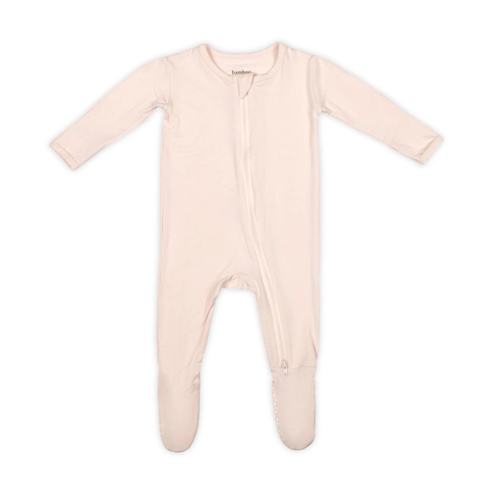  Pink Zippered Footie | Bamboo Little