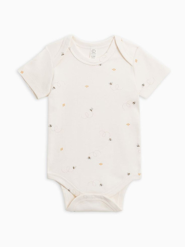 Afton Bodysuit - Bee/Honey & Ivory | Colored Organics
