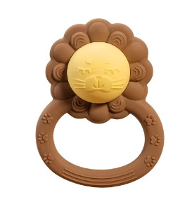 Silicone Lion Rattle | Three Hearts