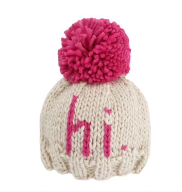 hi. Neon Hand Knit Beanie Hat