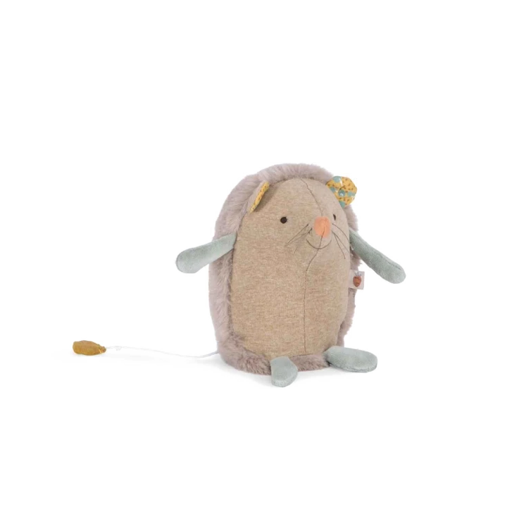 Moulin Roty Musical Hedgehog 'Three Little Rabbits' – Soft Plush Toy with Soothing Melodies for Babies & Toddlers