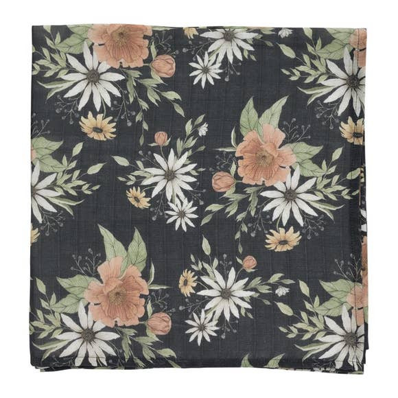 Swaddle Spring Blossom Charcoal Gray | Mini Scout