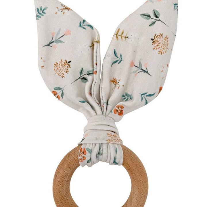 Crinkle Bunny Ears Teether | Clementine | Chewable Charm