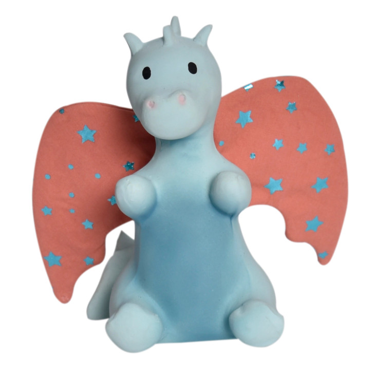  Baby Sunrise Dragon Natural Rubber Rattle with Crinkle Wings | Tikiri Toys