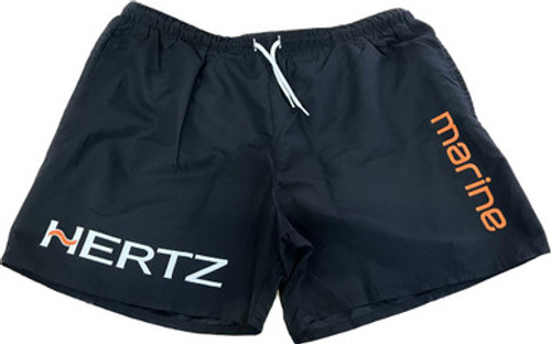 HERTZ MENS BLACK SWIM SHORTS - L