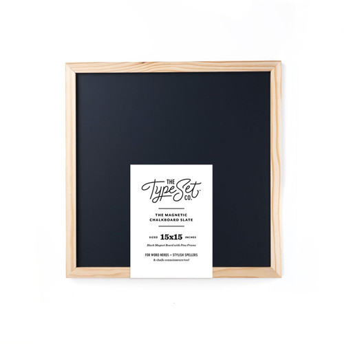 Magnetic Letter Board 15x15 (Black Chalkboard)