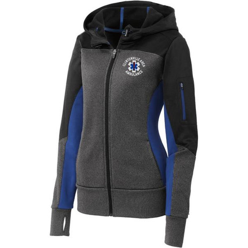 Sport-Tek ® Ladies Sport-Wick ® Fleece Colorblock Hooded Pullover