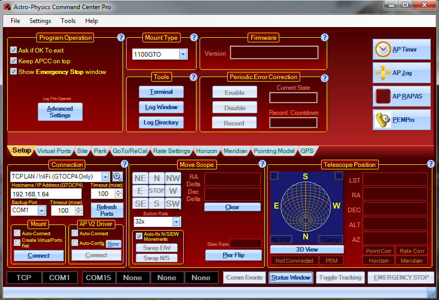 Astro-Physics Command Center - APCC Standard and Pro - Astro-Physics