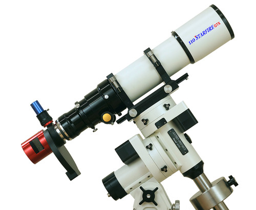Prototype 110mm f6 StarFire GTX tube assembly with Mach2GTO mount, camera and accessories  (not included).  Refer to separate photo for the correct photo of the 3.5" Focuser. 