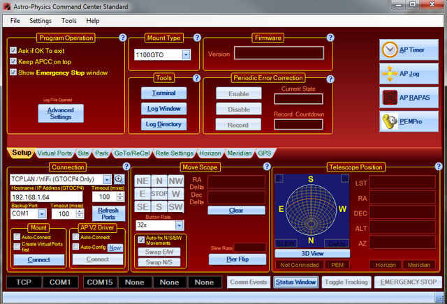 Astro-Physics Command Center - APCC Standard and Pro - Astro-Physics