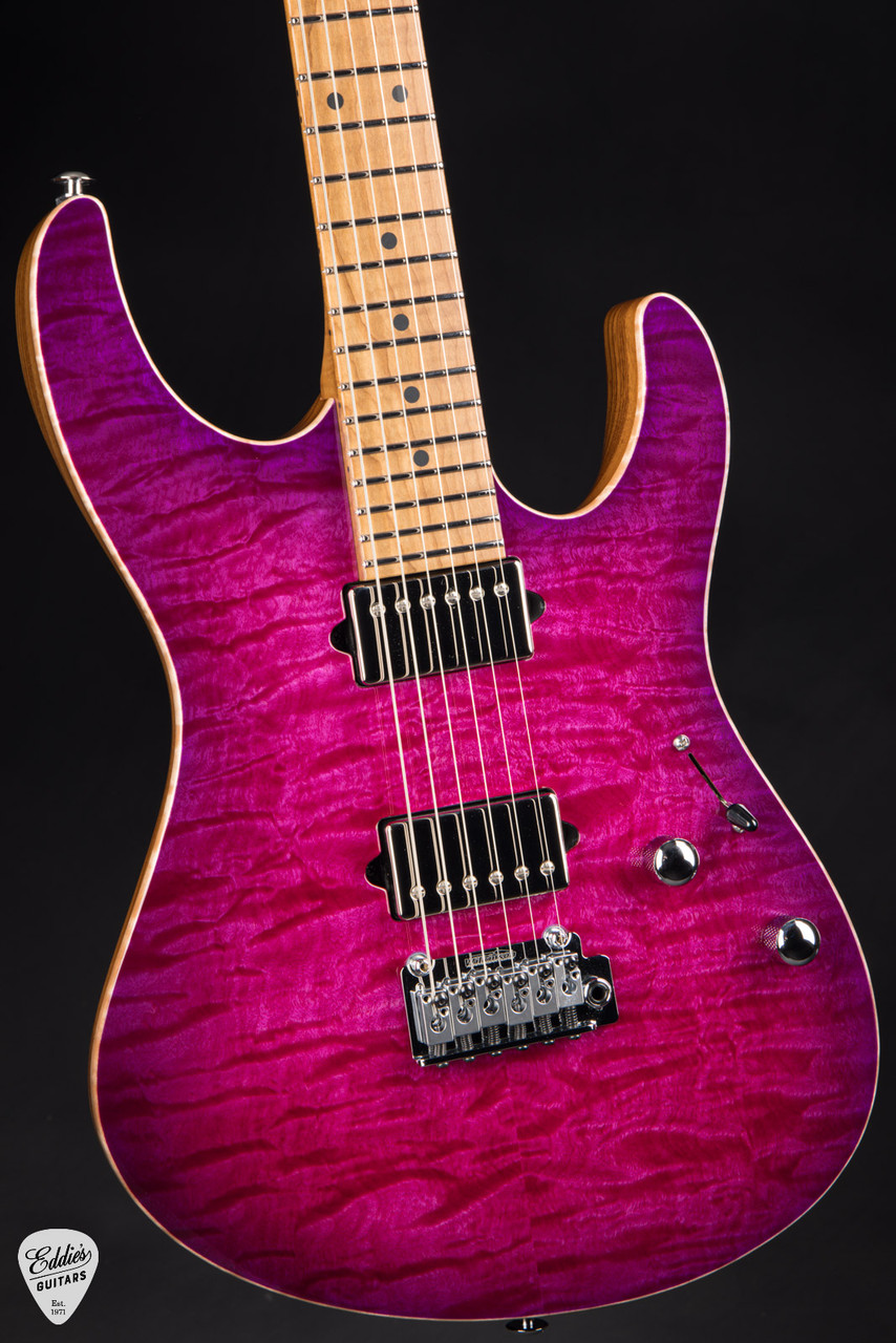Suhr Modern Quilt Roasted - Transparent Pink with Purple Burst
